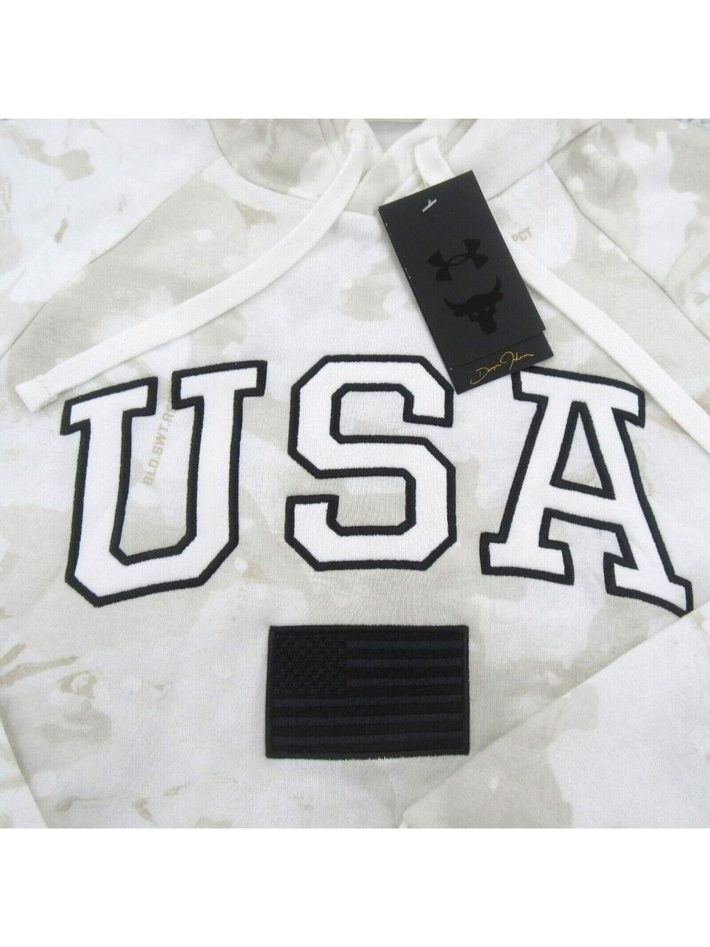 Under Armour Project Rock Veterans USA Camo Hoodie Mens Size XXL NEW - Picture 6 of 14